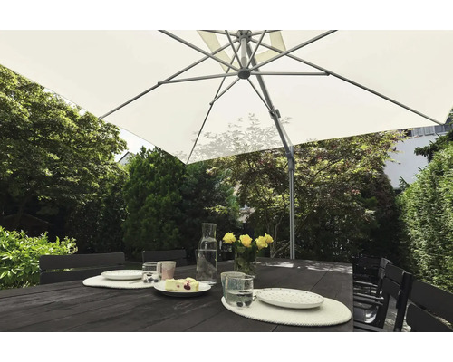 MAFFEI Sonnenschirm 'Kronos Ecru' – 300x200 Cm, Garten-Schirm Für Terrasse & Balkon