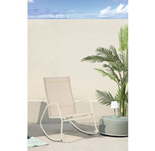 Garten-Schaukelstuhl Brody 68 x 91 x 97 cm Stahl beige