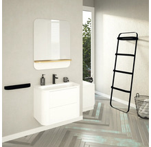 Waschtischunterschrank Devo Gloria 2.0 70x50x42 cm premium white supermatt geriffelt