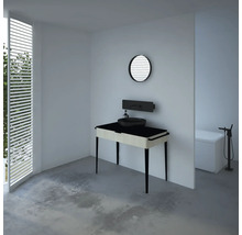 Waschtischunterschrank mit 2 Schubladen Devo Lotos BxHxT 100 x 76 cm x 53 cm Frontfarbe structure avola cremeweiß