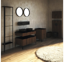Unterschrank mit 2 Schubladen Devo Lotos 46x100x53 cm bronze expressive oak/schwarz