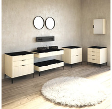Unterschrank mit 2 Schubladen Devo Lotos 31x110x53 cm perfect touch stahlgrau/schwarz