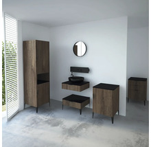 Unterschrank mit 1 Schublade Devo Lotos 31x60x53 cm bronze expressive oak/schwarz
