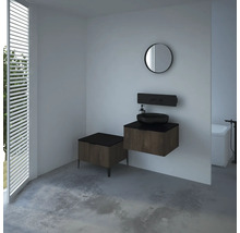 Unterschrank mit 1 Schublade Devo Lotos 46x60x53 cm bronze expressive oak/schwarz