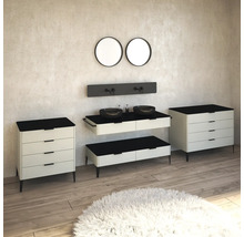 Unterschrank mit 2 Schubladen Devo Lotos 31x120x53 cm perfect touch stahlgrau/schwarz