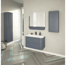 Hängehochschrank mit 2 Türen und Wäschekorb Devo Gloria 2.0 rechts BxHxT 40x172x33 cm perfect touch parisian blue geriffelt