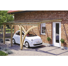 Einzelcarport SKAN HOLZ Eifel inkl. 1 Einfahrtsbogen, Pfostenanker 300 x 541 cm natur