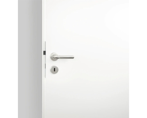 Weiße Innentür mit Edelstahl-Drückergarnitur