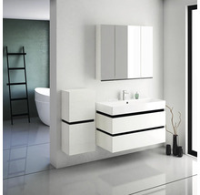 Spiegelschrank Devo Viva 2.0 BxHxT 100x85x15 cm structure white