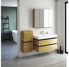 Spiegelschrank Devo Viva 2.0 BxHxT 100x85x15 cm natural hickory