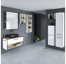 Hängehochschrank mit 2 Türen Devo Sonus 2.0 rechts BxHxT 38x186x30 cm arctic white hochglanz