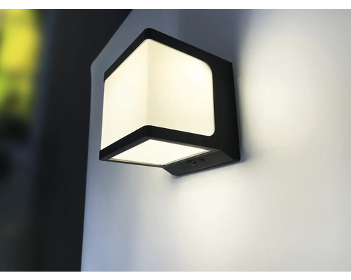 Leuchtende, schwarze Wandleuchte