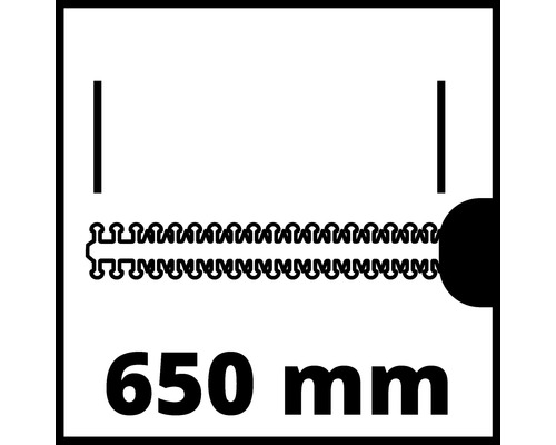 Symbol für eine 650 Millimeter lange Führungsschiene