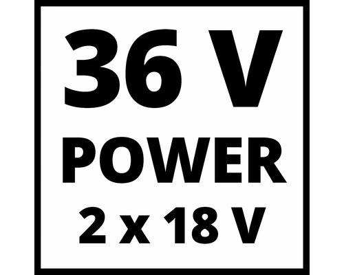 36 Volt Power 2 x 18 Volt Kennzeichen
