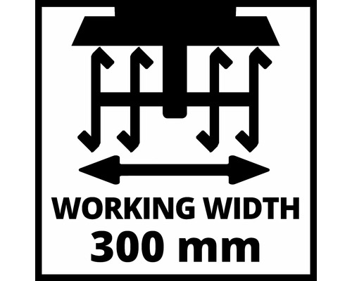 Arbeitsbreite 300 Millimeter Symbol