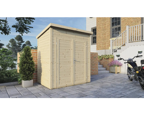 Gerätehaus Bertilo Timmo 1 mit Fußboden 189 x 137 cm natur exclusiv bei Hornbach Gerätehaus Bertilo Timmo 1 mit Fußboden 189 x 137 cm natur exclusiv bei Hornbach