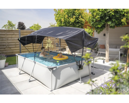 Shade&Beyond Rechteckiges Sonnensegel 3x2,5 M - Atmungsaktiv, UV-Schutz 95%, Hellgrau