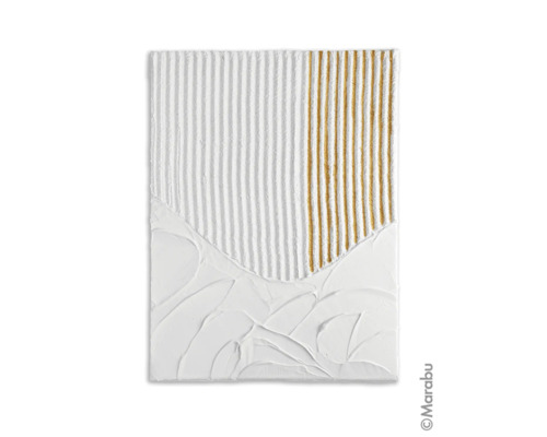 Dekoratives Wandbild mit Reliefstruktur und Streifenmuster