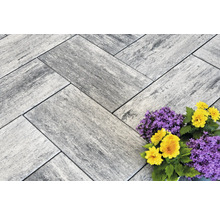 Beton Terrassenplatte Crescendo Trend weiß-anthrazit-melange 50 cm x 25 cm x 5 cm