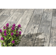 Beton Terrassenplatte Crescendo Trend weiß-anthrazit-melange 50 cm x 25 cm x 5 cm