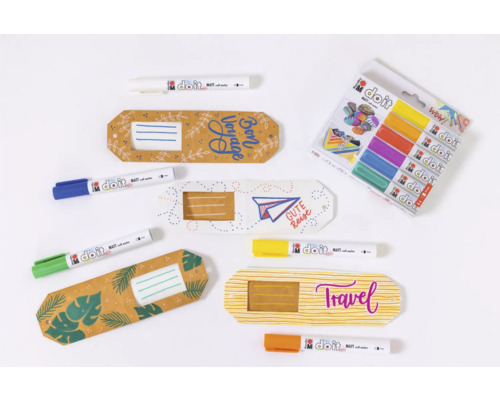 Mehrfarbige Marabu I do it Matt Stifte und Kofferanhänger