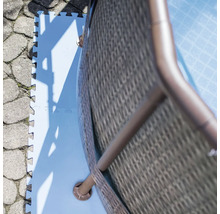 Detailansicht eines Pools mit Schutzmatte