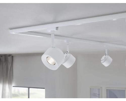 Schienensystem mit drei Strahlern an der Decke