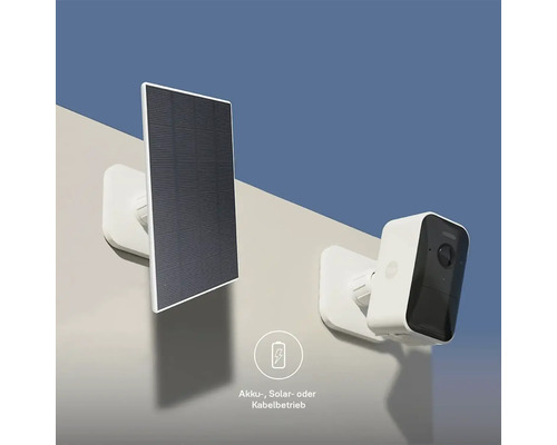 Überwachungskamera mit Solarpanel zur Stromversorgung