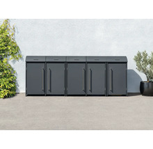 Mülltonnenbox WESTMANN Moderna 5 inkl. Gasdruckfedern 350 x 83 x 135 cm anthrazit