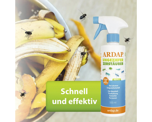 ARDAP Ungeziefer Zerstäuber Sprühflasche zur Insektenbekämpfung neben Bioabfall