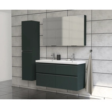 Jungborn Waschplatz TRENTA BxHxT 120x65x45 cm grün salvia matt mit Doppelwaschtisch Keramik Griffleiste chrom matt