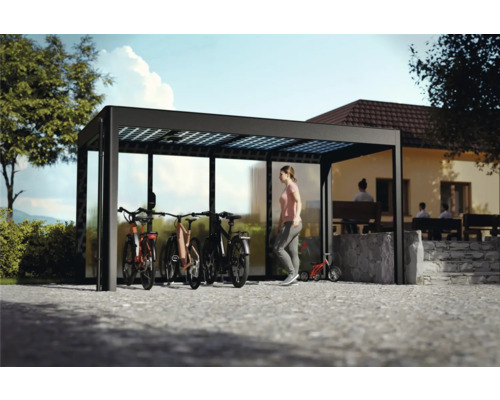 Pergola SunElements SunCover Select 4.2 inkl. Rückwand 443 x 233 cm anthrazit