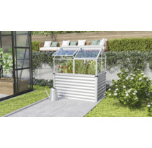 Gewächshaus mit Pflanzen im Garten