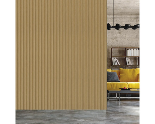 Innenarchitektur mit Holzpaneelwand und Wohnbereich