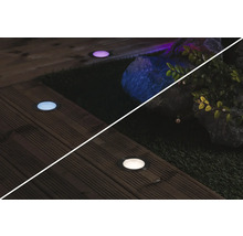 Bodendiele mit eingebauten LED-Leuchten zur Gartenbeleuchtung
