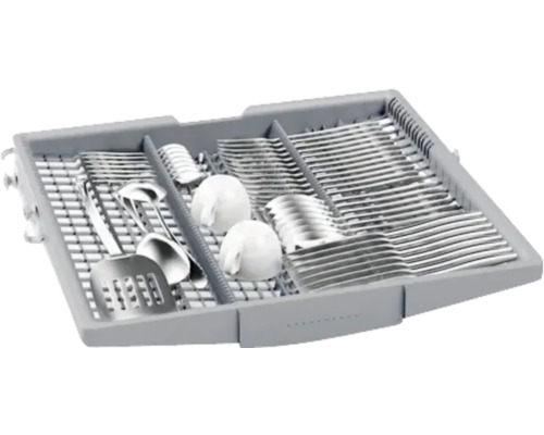 Besteckkorb für Geschirrspüler mit Besteck und Geschirr