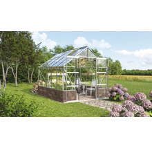 Gewächshaus Vitavia Cassandra 8300 Sicherheitsglas 3 mm Sockel Herbstlaub 323,1 x 257 cm Aluminium