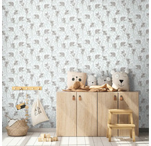 Kinderzimmer mit Koala-Tapete, Kommode und Dekoration