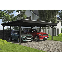 Doppelcarport SKAN HOLZ Emsland inkl. Pfostenanker 613 x 604 cm anthrazit