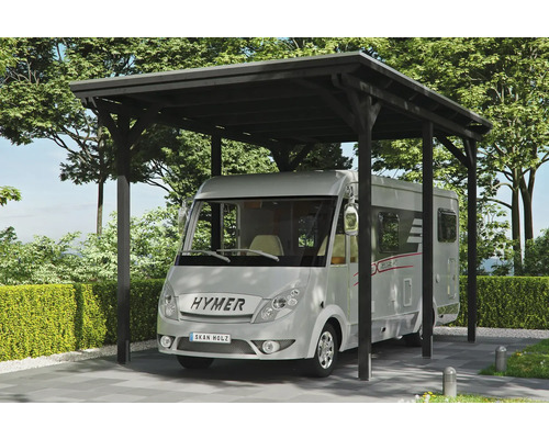 Carport für Wohnmobil SKAN HOLZ Emsland inkl. Pfostenanker 404 x 604 cm anthrazit