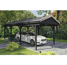 Einzelcarport SKAN HOLZ Fichtelberg inkl. Pfostenanker 317 x 808 cm anthrazit