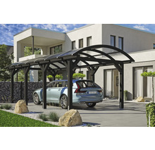 Einzelcarport SKAN HOLZ Franken inkl. Pfostenanker 376 x 755 cm anthrazit