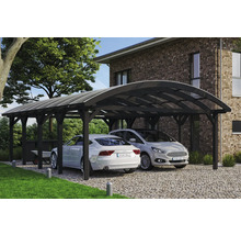 Doppelcarport SKAN HOLZ Franken inkl. Pfostenanker 635 x 969 cm anthrazit