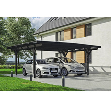 Doppelcarport SKAN HOLZ Odenwald inkl. Pfostenanker 640 x 541 cm anthrazit