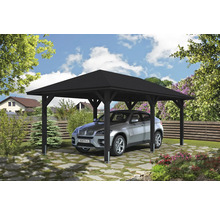 Einzelcarport SKAN HOLZ Taunus inkl. Pfostenanker 374 x 656 cm anthrazit