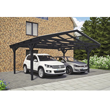Doppelcarport SKAN HOLZ Westerwald inkl. Pfostenanker 570 x 541 cm anthrazit