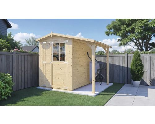 Gartenhaus Bertilo Tonio 1 Plus inkl. Schleppdach 244 x 233 cm natur exclusiv bei Hornbach Gartenhaus Bertilo Tonio 1 Plus inkl. Schleppdach 244 x 233 cm natur exclusiv bei Hornbach