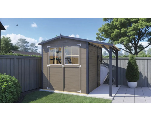 Gartenhaus Bertilo Tonio 2 Plus inkl. Schleppdach 297 x 233 cm beige exclusiv bei Hornbach Gartenhaus Bertilo Tonio 2 Plus inkl. Schleppdach 297 x 233 cm beige exclusiv bei Hornbach