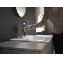 hansgrohe Waschtischarmatur VERNIS BLEND 100 chrom mit Zugstangen-Ablaufgarnitur 71559000