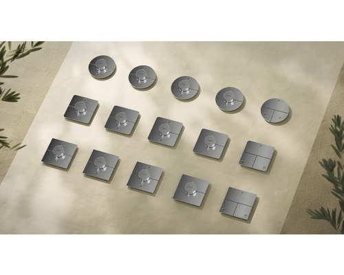 Verschiedene Formen von Armaturen für Badezimmer